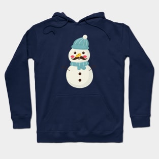 Funny Snowman With Mustache And Carrot Hoodie